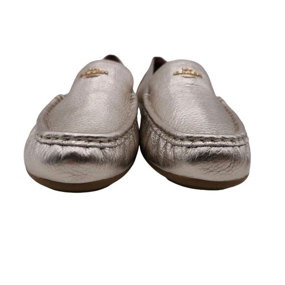 COACH Marley Driver CHAMPAGNE Pebbled Leather Loafer Slip On NEW IN BOX - Picture 4 of 8
